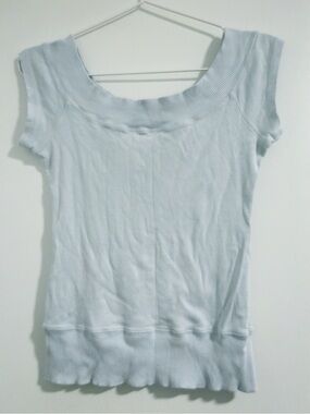 Brandy Melville Light Blue Scoop Neck Top